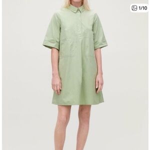 COS Light Green A-Line Shirt Dress
